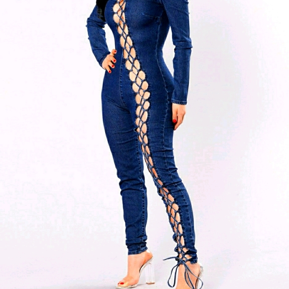 Denim Jumpsuit - Picture 2 of 5